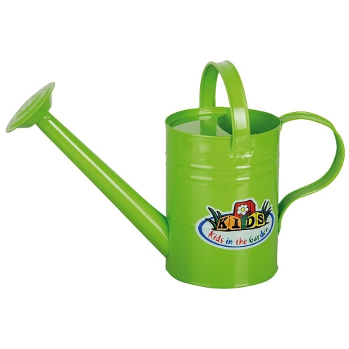 Esschert Design Kindergießkanne KG95, 2 Liter, grüne Blechgießkanne für Kinder