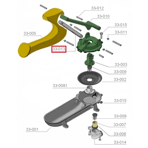 OASE Umlenkhebel für Weidepumpe 75, Ersatzteil-Nr. 010-816