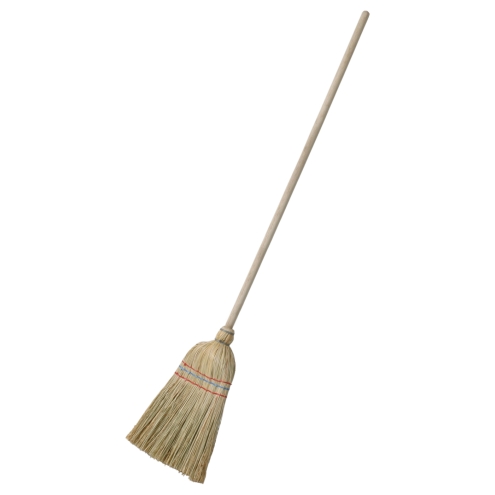Kinder Reisstrohbesen mit Stiel - 3-fach genäht - Strohbesen für Kinder 100cm