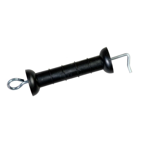 Torgriff STANDARD, schwarz, schmal, mit Haken und innenliegender Zugfeder