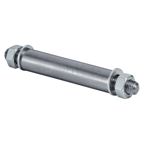 Achsmaterial Ø20x100mm für Schubkarrenräder, Schubkarrenachse mit Schrauben und Muttern