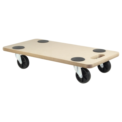 2x Transportroller MDF 28x58cm, 200kg, 2er-Set Möbelroller, Allzweckroller, Rollbrett, Umzugsroller