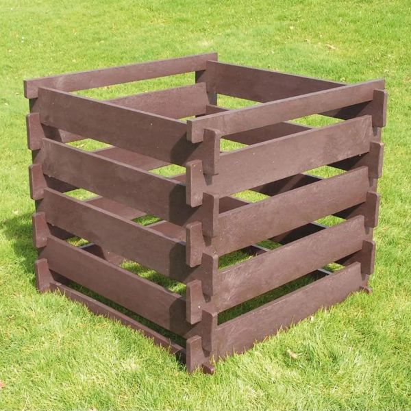 hanit Steckkomposter 650 Liter - Komposter aus Recycling Kunststoff - 100x100x90cm