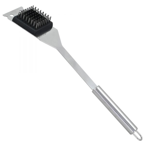Grillbürste 2in1, Edelstahl, Reinigungsbürste mit Schaber für Grill und Grillrost
