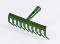 Gartenrechen mit Dülle, 10 Zinken, pulverbeschichtet, ohne Stiel Gartenrechen mit Dülle, 10 Zinken, pulverbeschichtet, ohne Stiel