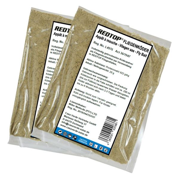 RedTop Nachfüllpack für Fliegenfalle Easy Cup - Ersatzköder 2x20g