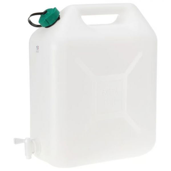 Wasserkanister 20 Liter mit Auslaufhahn, lebensmittelecht, Kanister für Wasser