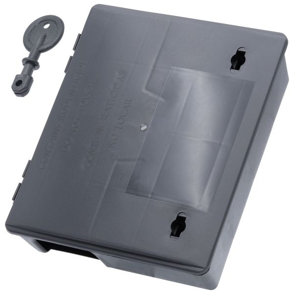 Köderstation Kompaktbox schwarz - Köderbox für Ratten - Rattenbox 24x20x7cm