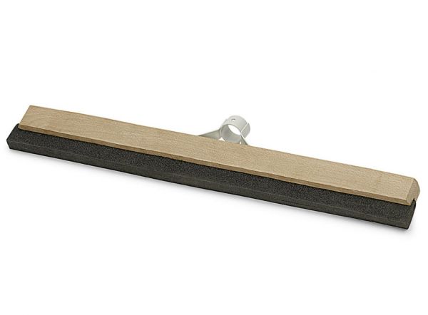 Wasserschieber Holz 60cm, Buchenholzkörper mit Metallstielhalter und Doppel-Lippe