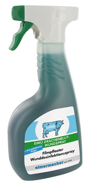 eimü® Drachenblut-Wundspray 500ml, Wunddesinfektionsspray und Filmpflaster für Wunden bei Nutztieren