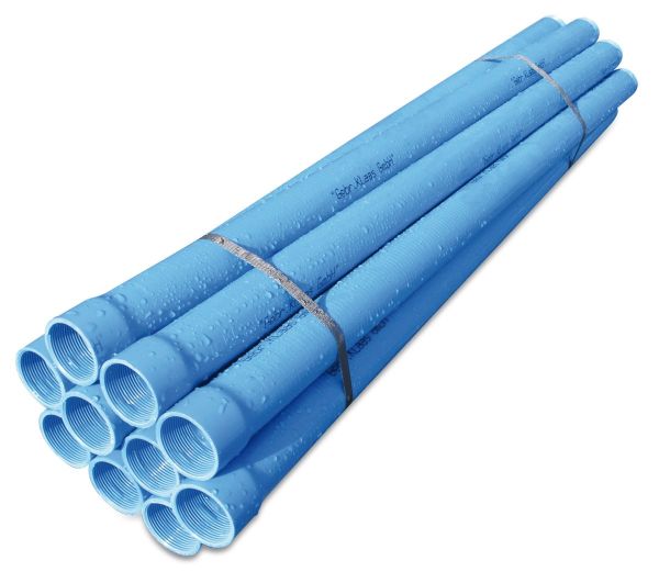 PVC Filterrohr 1 1/4 Zoll, glatt, mit Gewinde, 1m, Brunnenfilter, Rippenfilter für den Brunnenbau