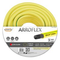 ARROFLEX Gartenschlauch 3/4 Zoll, 50m, 3-schichtig, Trikotgewebe, PVC Wasserschlauch