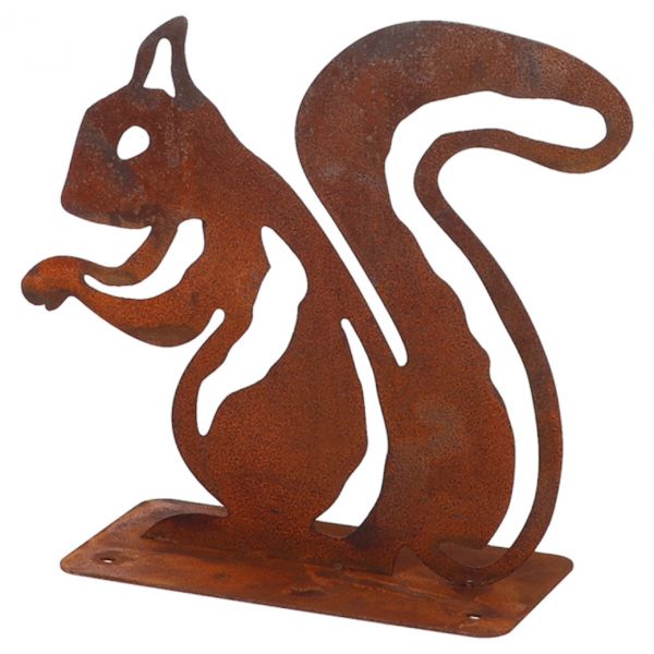 Esschert Design Gartenfigur Eichhörnchen 22x20cm - Tier Dekofigur in Rostoptik