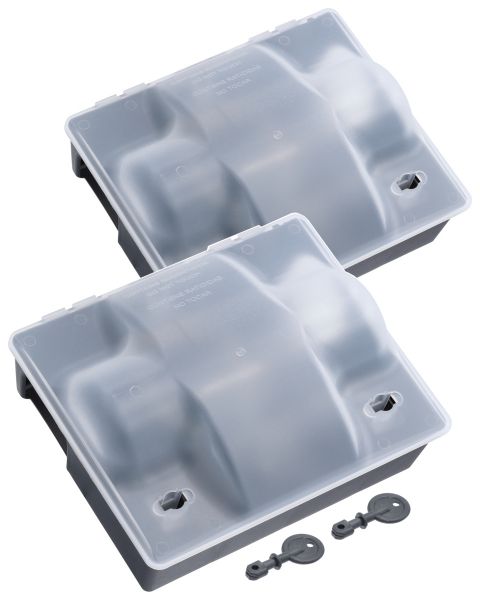 2x Köderstation Dualbox 2er Sparset - Durchlauf Schlagfalle und Köderbox - 2 Stück