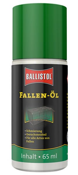 Ballistol® Fallen-Öl, 65ml, geruchlos, Pflegeöl für Tierfallen, Wühlmaussfallen, Schussgeräte