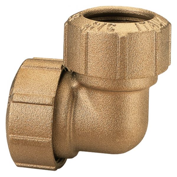 Messing Winkelkupplung 3/4 Zoll - 25x2,3mm - Verbindungskupplung - zwei Rohranschlüsse
