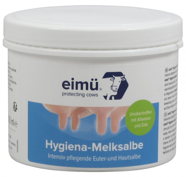 eimü® Hygiena-Melksalbe 500ml Dose, Eutersalbe für die Euterpflege bei Rindern und Kühen