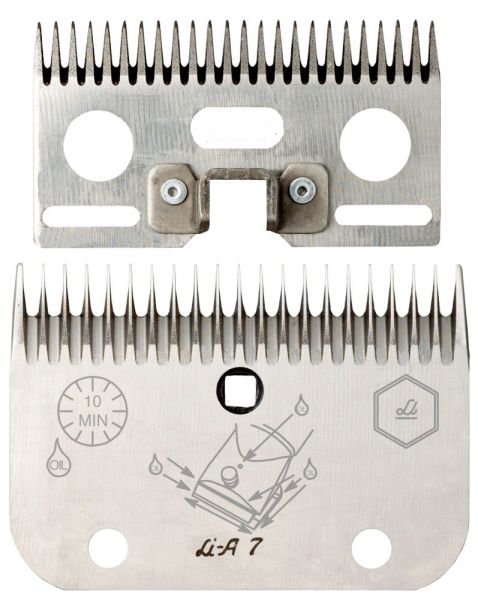 Lister Schermessersatz LI A7 mit 19+21 Zähnen, für stark verschmutzte Rinder