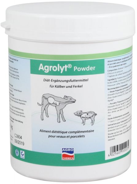 Agrolyt® Powder 1kg, Elektrolytpulver für Kälber und Ferkel, bei Durchfall, Transportstress, Hitze