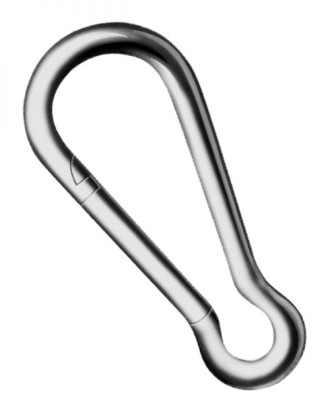 Karabinerhaken 11x120mm verzinkt - für Ösen und Schlaufen - DIN 5299