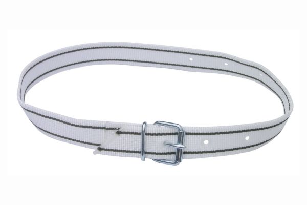 Halsmarkierungsband 105cm, weiß, mit Rollschnalle, Nummern-Halsband für Rinder und Kühe