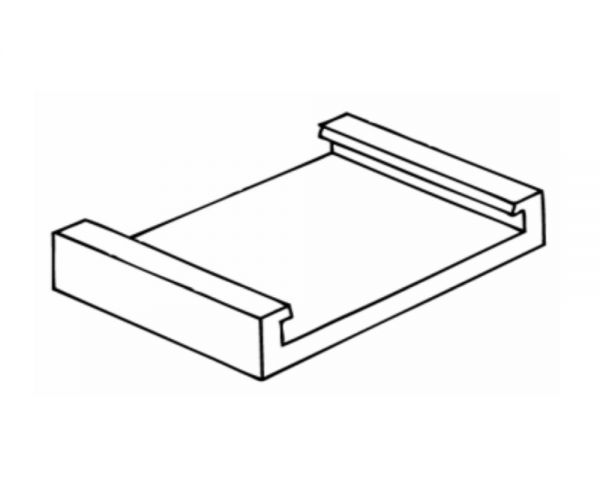 Gleitklotz Hinten, 49mm, für Vink Geburtshelfer Fleischvieh, VVC04