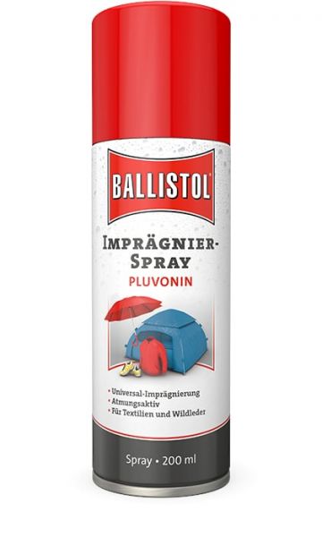 Ballistol® Imprägnierspray Pluvonin 200ml, Universal-Imprägnierung für Textilien und Wildleder