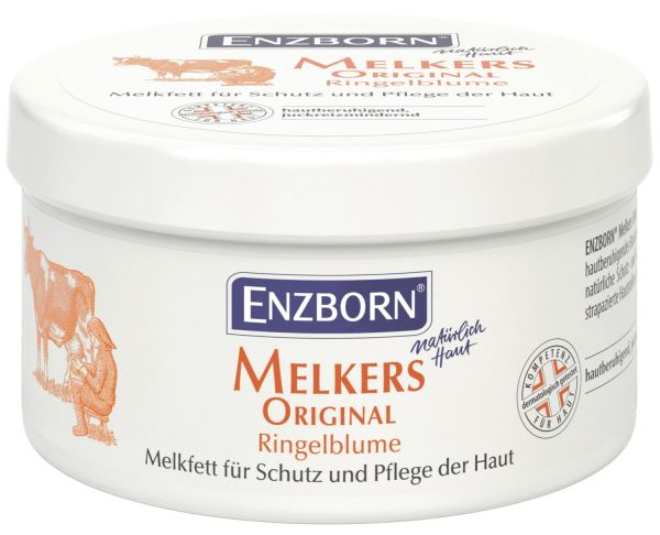 Enzborn® Melkers Original Ringelblume 250ml Dose, Melkfett zur beruhigende Pflege empfindlicher Haut