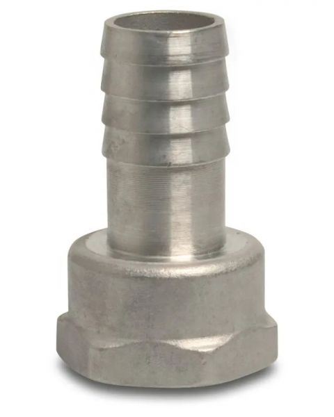 Edelstahl Schlauchstück 1/2 Zoll IG - 13mm Schlauchtülle mit Sechskant