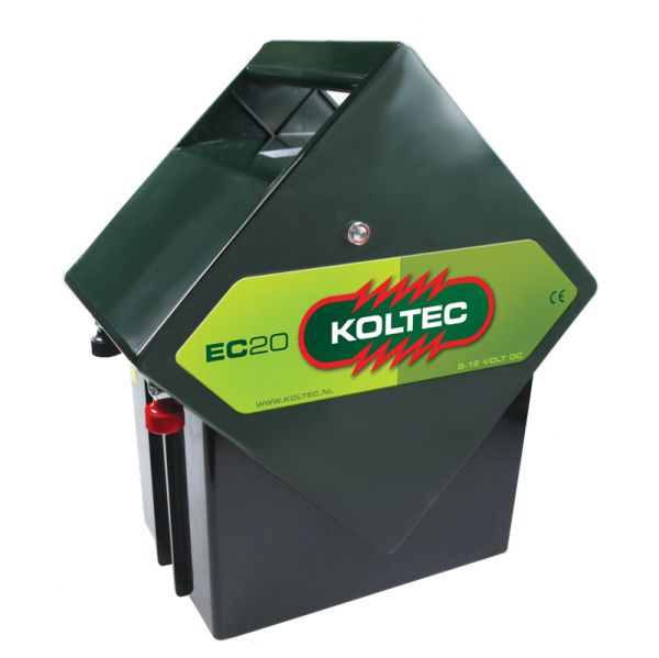 Koltec Weidezaungerät EC20 - 9V + 12V Batteriegerät für mobile Weidezäune