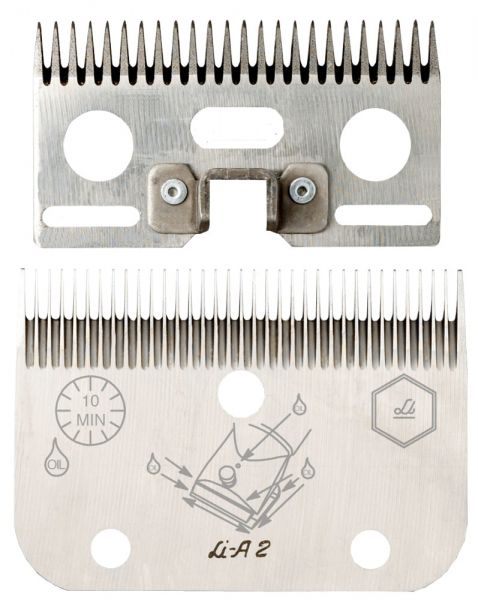 Lister Schermessersatz LI A2 mit 24+35 Zähnen, für die Pferde- und Euterschur