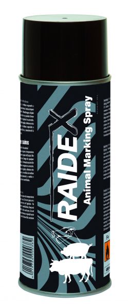 Raidex Viehzeichenspray 500ml Schwarz, Markierungsspray zur Kennzeichnung von Tieren