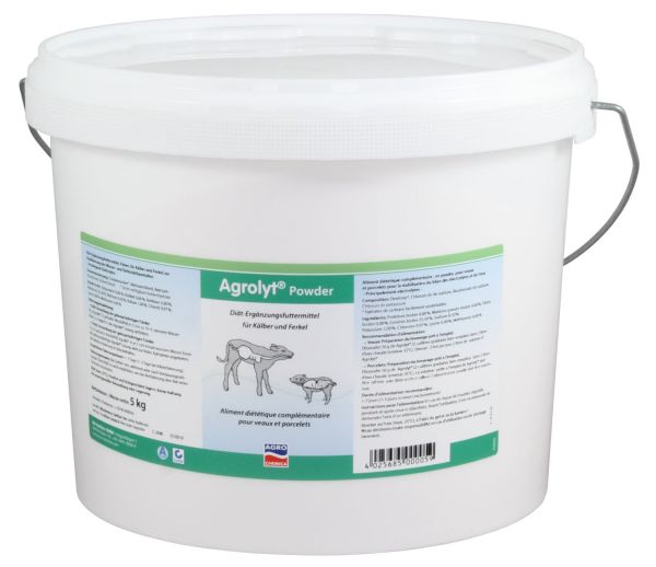 Agrolyt® Powder 5kg, Elektrolytpulver für Kälber und Ferkel, AKTION - MHD: 01/2021