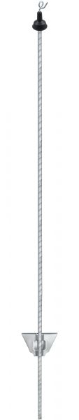 Eider Federstahlpfähle 105cm, silber, mit Drahtöse, Weidezaunpfähle, 25 Stück pro Karton