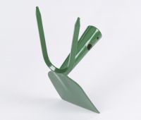 Doppelhacke mit Dülle, 2 Zinken, flaches Blatt, pulverbeschichtet, Arbeitsbreite 8,6cm, ohne Stiel Doppelhacke mit Dülle, 2 Zinken, flaches Blatt, pulverbeschichtet, Arbeitsbreite 8,6cm, ohne Stiel