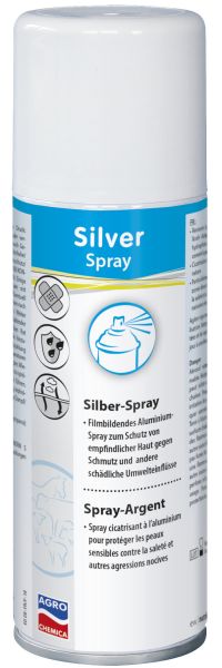Silver Spray 200ml, Silberspray, filmbildendes und atmungsaktives Aluminiumspray zum Schutz der Haut