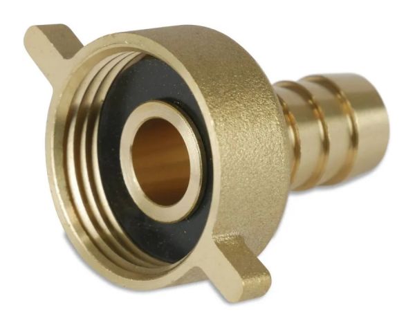 Messing Schlauchverschraubung 1 Zoll IG - 25mm Schlauchtülle mit Überwurfmutter