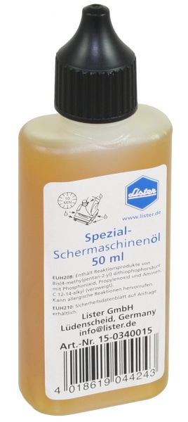 Lister Schermaschinenöl 50ml, Spezial-Öl für Schermaschinen und Schermesser