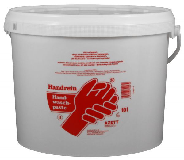 Azett® Handwaschpaste Handrein 10 Liter, Handreiniger mit Naturreib…