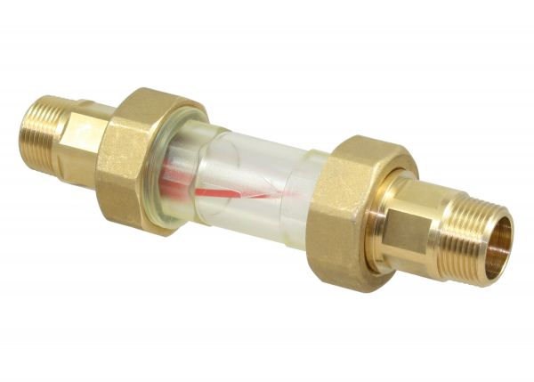 Suevia Durchflussanzeige Mod. 309, 3/4 Zoll, für Heizgeräte, Wasserleitungen, Rohrleitungen 101.0309