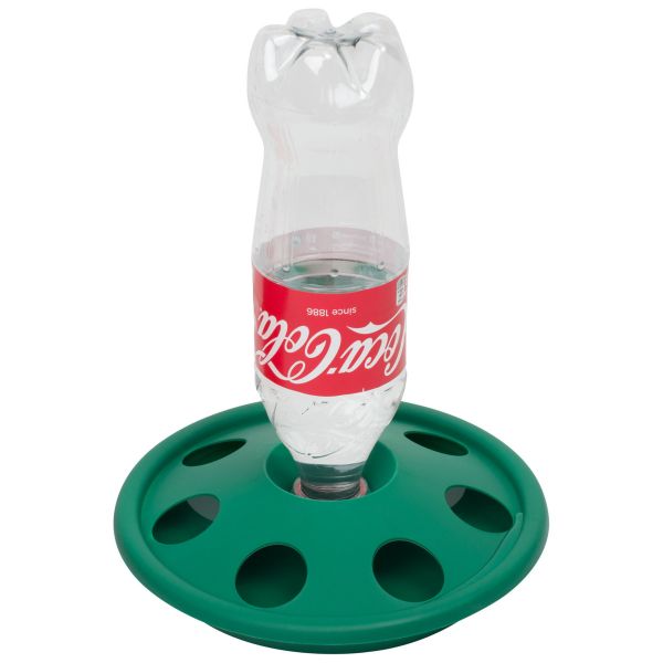 Kükentränke für PET-Flaschen, Geflügeltränke für Trinkflaschen, 7 Öffnungen, grün