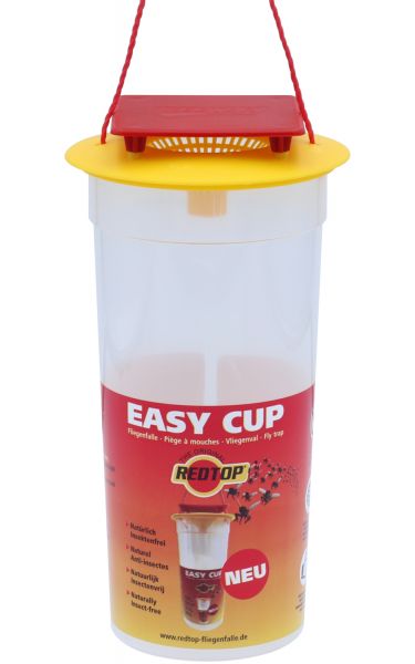 RedTop® Fliegenfalle EASY CUP 750ml, wiederverwendbar, Fliegenabweh…