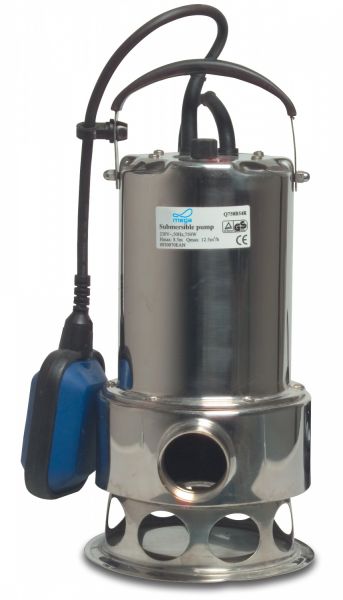 Edelstahl-Tauchpumpe Typ MW 850 INOX, IX68, (230V, 0,85kW), Gartenpumpe zur Förderung von Brauchwass