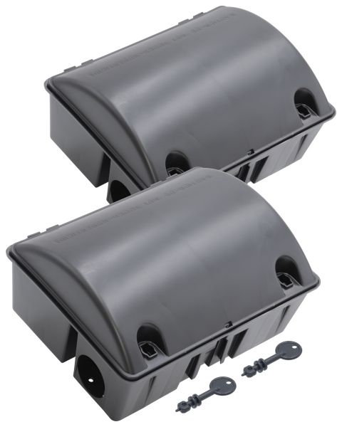 2x Köderstation Rattenbox 2er Sparset - Rattenköderstation - Köderbox für Ratten - 2 Stück