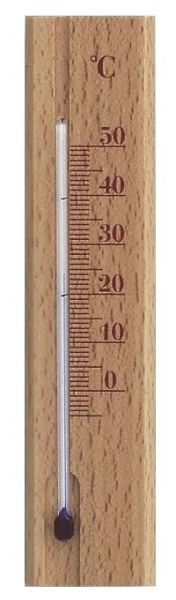 TFA Innenthermometer Buche, analoges Thermometer zu Kontrolle der Innentemperatur, 12.1032.05
