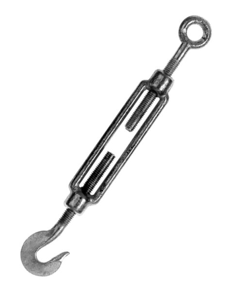 Spannschloss Haken/Öse M12 verzinkt - Spannhaken DIN 1480