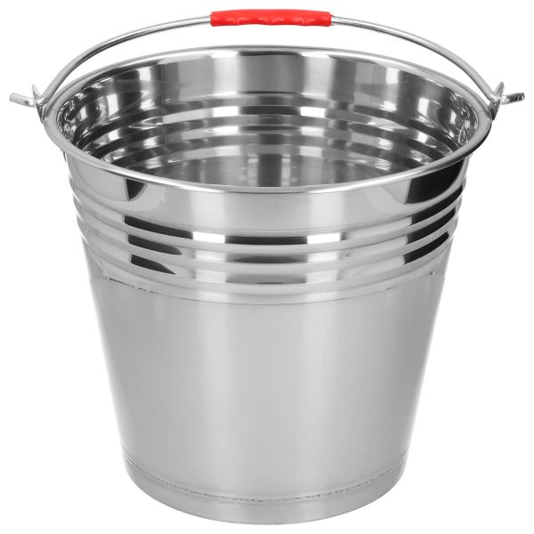 Edelstahleimer 12 Liter - rostfreier Industrieeimer - Wassereimer, Universaleimer