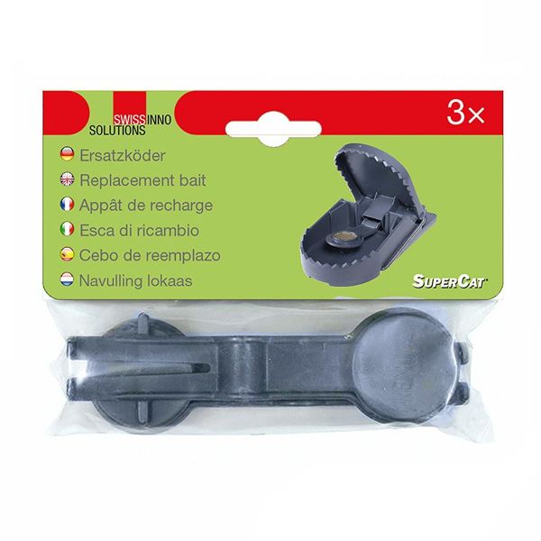 3x Swissinno Ersatzköder für Rattenfalle SuperCat, Naturköder Nachfüllset