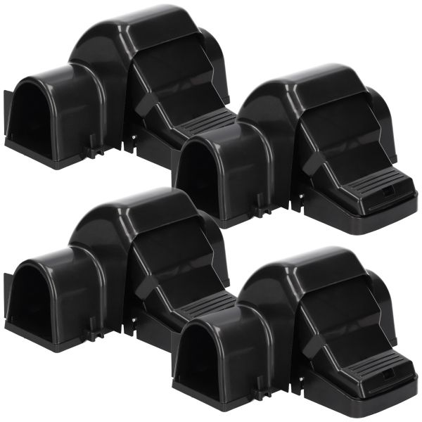 4x Durchlauf Schlagfalle für Ratten - Rattenschlagfalle - Outdoor Rattenfalle - 4 Stück