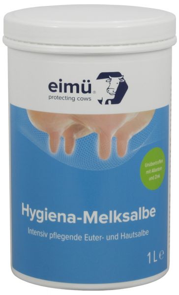 eimü® Hygiena-Melksalbe 1 Liter Dose, Eutersalbe für die Euterpflege bei Rindern und Kühen